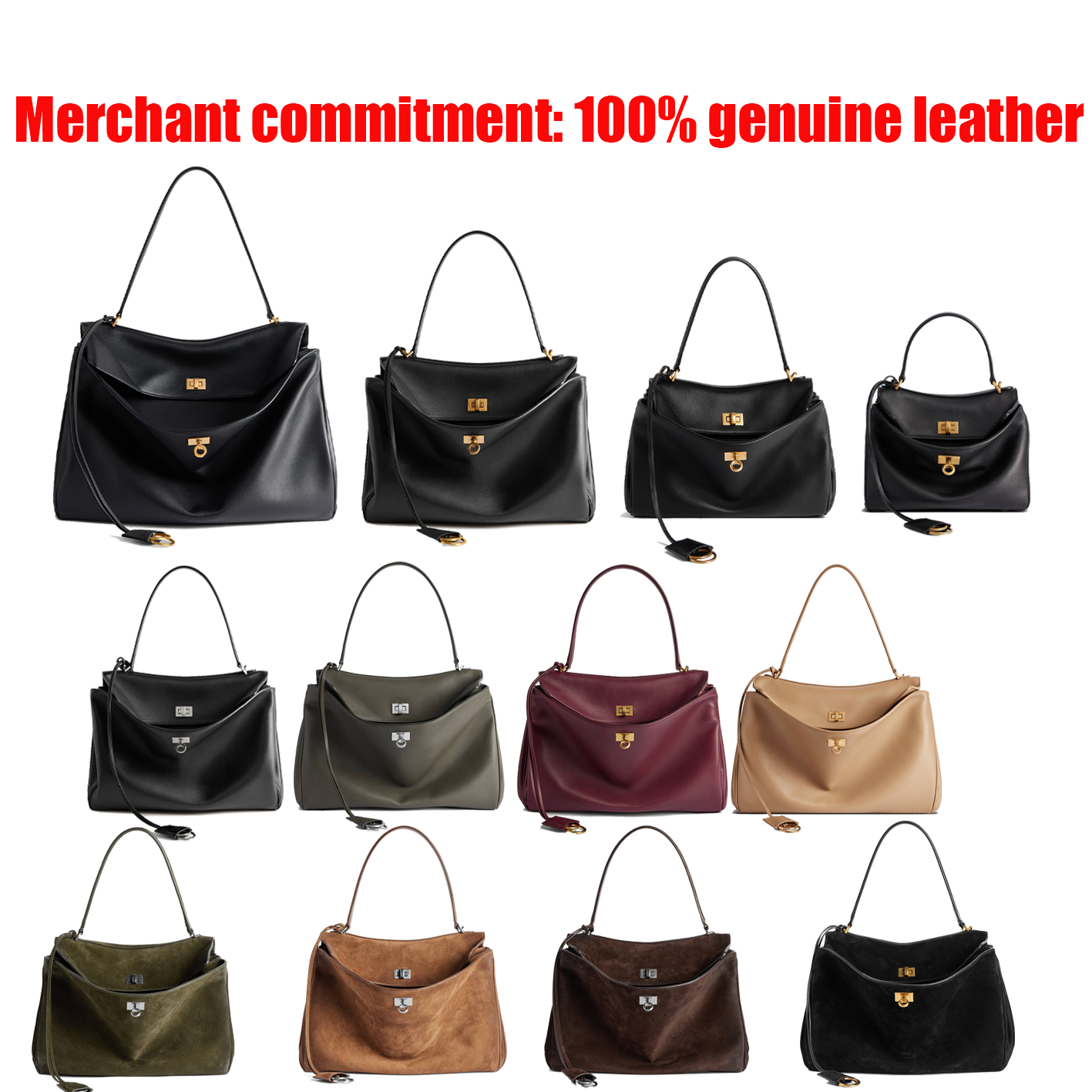 Luxury top quality designer RODEO medium-sized handbag women's leather makeup evening bag new product fashionable single shoulder handbag men&#