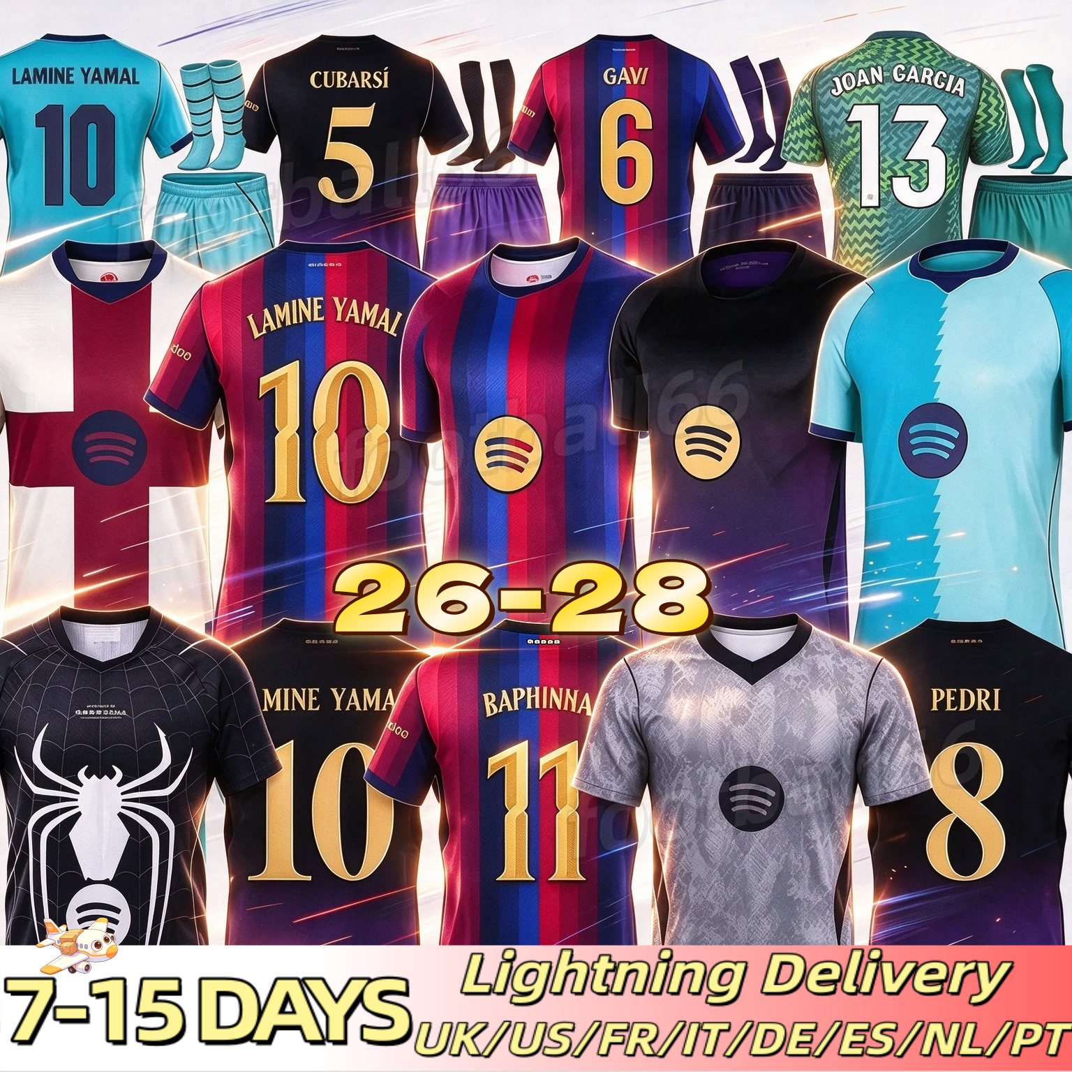 barcelona 26 27 28 football jersey LAMINE YAMAL RAPHINHA soccer jerseys GAVI PEDRI JOAO CANCELO football kits 2025 2026 football shirt home away thi