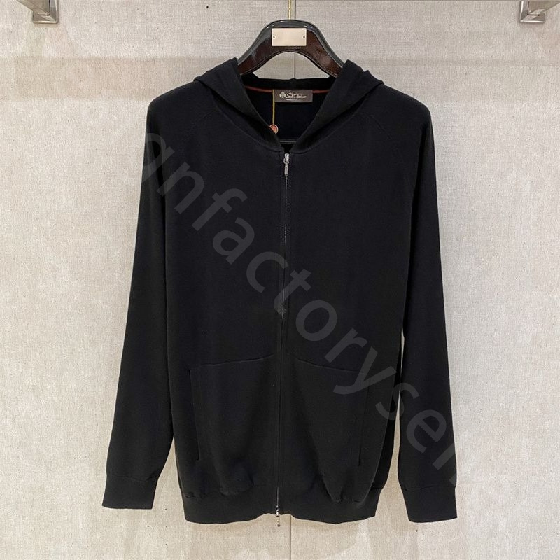 Designer Coats Men Autumn and Winter Hooded Zipper Leisure Long Sleeve Cardigan Sweater L1289