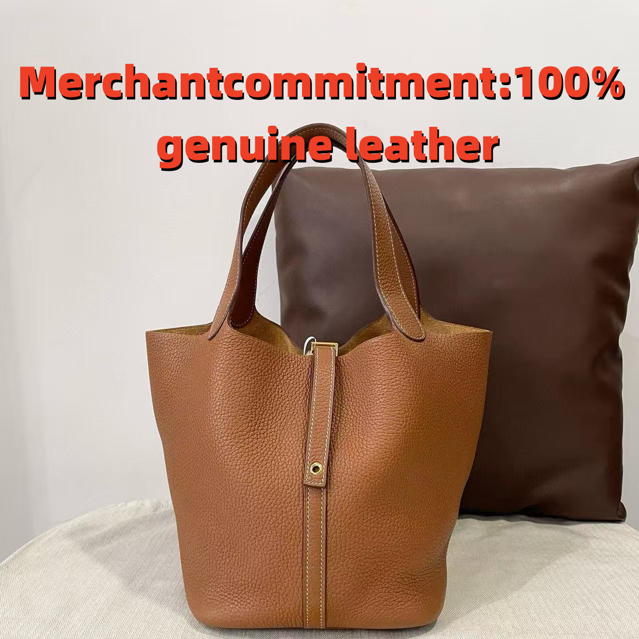 Top quality designer bag, luxurious leather bucket bag, cowhide handbag with lock key, women's crossbody bag, fashionable evening bag, wallet