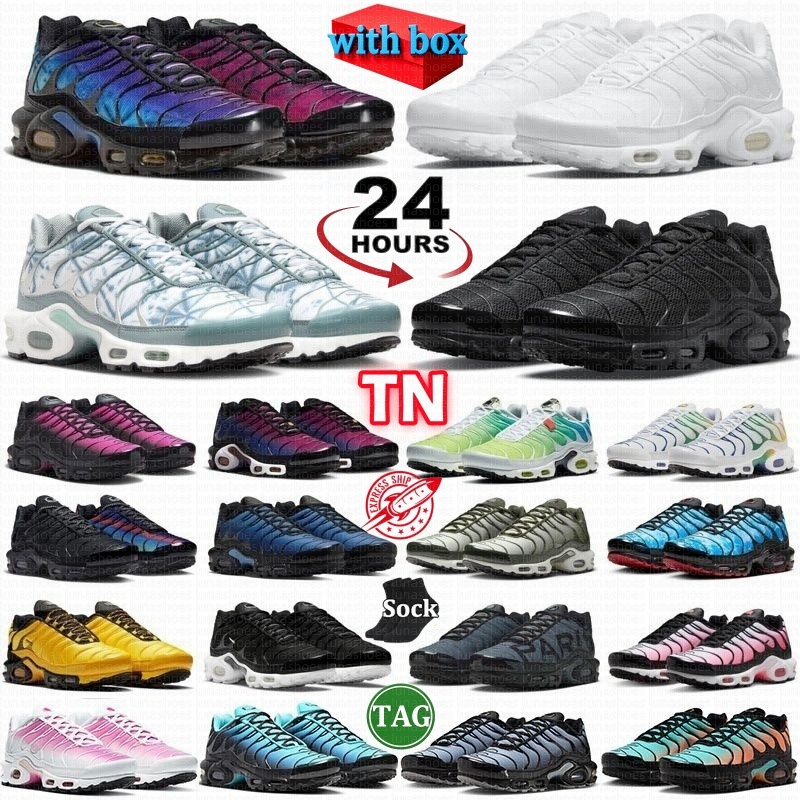 with box designer tn plus running shoes mens womens sneakers tnss toggle tn3 tns utility triple white red pink black metallic silver grey blue sport