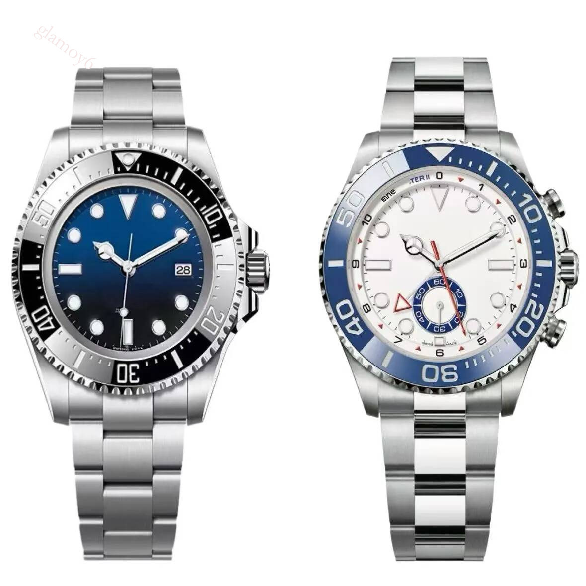 44MM yacht designer watches waterproof sapphire glass mechanical Wristwatches Stainless steel reloj montre with box Automatic mens watch sea dweller