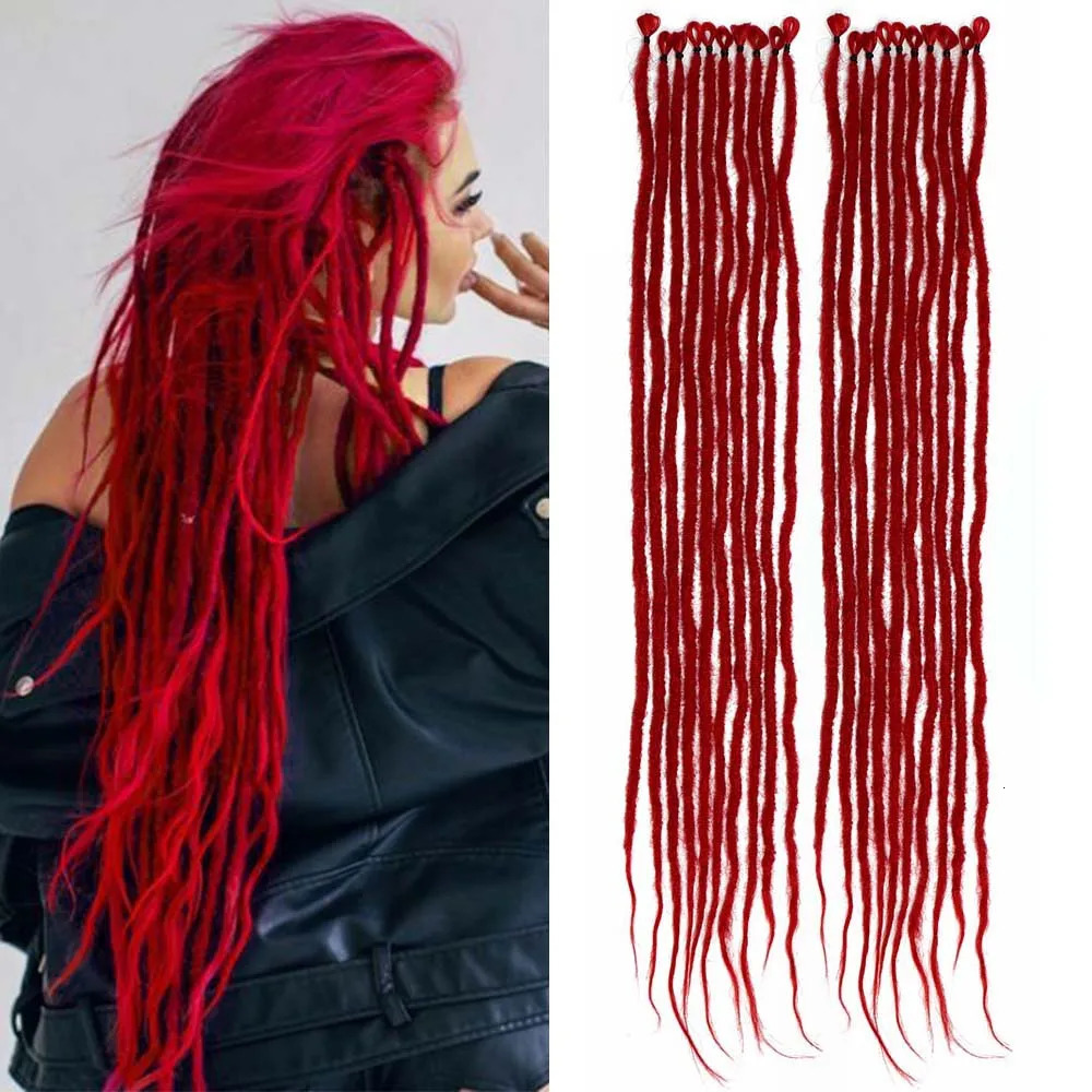 Colored Dreadlock 26 '' SE Soft Long Solid Color Dreadlocks Synthetic Braids Hip Hop Reggae Dread Locks 260929CJ