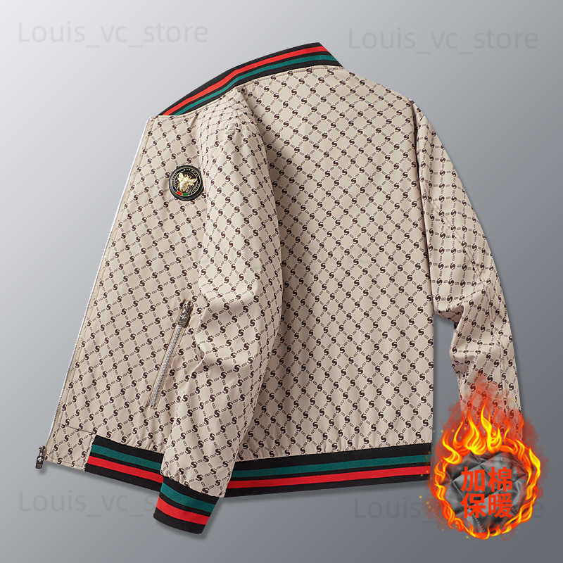 Veste pour hommes avec doublure en coton ajoutée Veste de baseball à la mode décontractée pour le printemps, l'automne et l'hiver de haute qualit