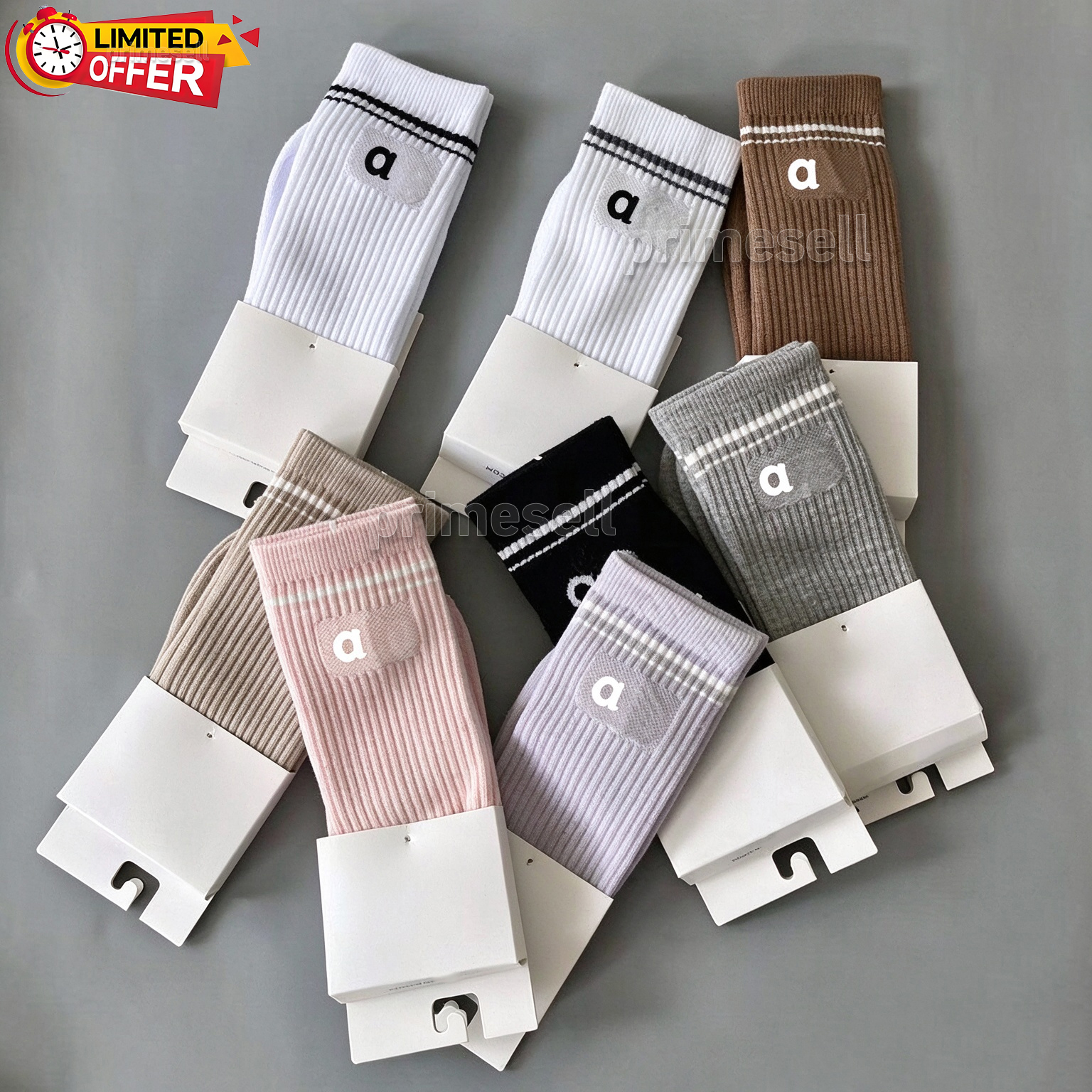 2026 yoga designer sock Womens Mens Luxury Socks Pure Cotton yoga Socks Black white and multiple colors Sports Socks And Stockings Mid-length Socks