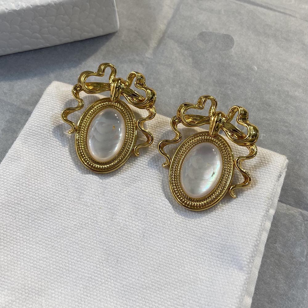 Designer high-end jewelry pearl earrings with small flower, rhinestone bow, tassel, cute earrings 9998888