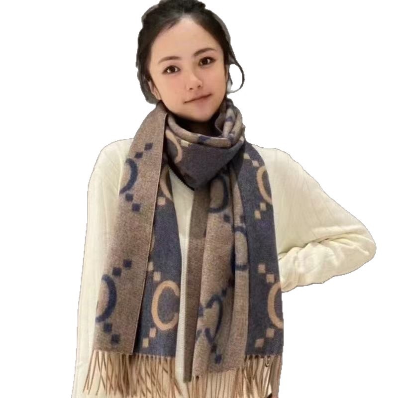 scarfs designer women designer scarfs autumn and winter cashmere g style new scarf women letter wool double sided tassel shawl long thick warm neck