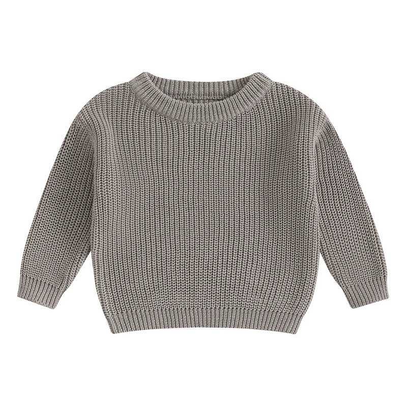 Baby Girl Boy Toddler Knit Sweater Cute Round Neck Long Sleeve Blouse Pullover Oversized Sweatshirt Warm Kids Tops C260930