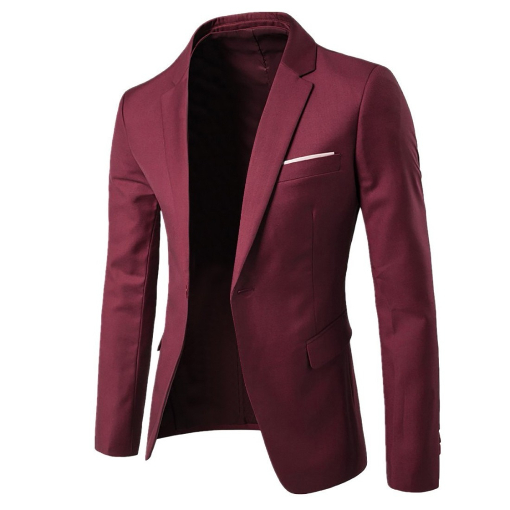 (063) New Men's Solid-Color Casual Blazer for Autumn