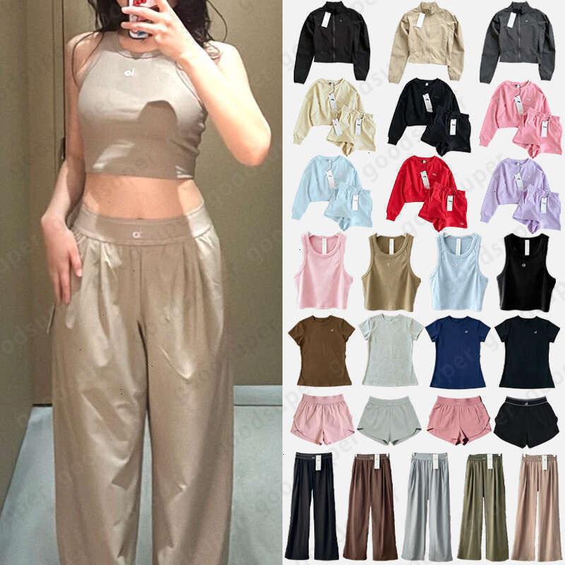 Set da palestra per yoga alolynessities Donna Uomo Pantaloncini Felpa Pullover Giacca Set Moda casual 3D Argento Logo alolynessities Set Abbigliamen