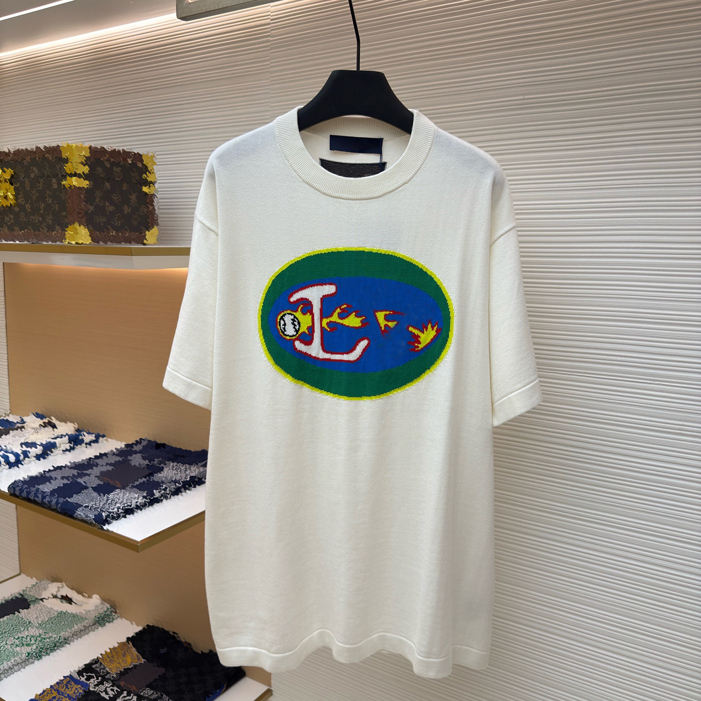 Vêtements de marque de créateurs, vêtements pour hommes de haute qualité, T-shirts et polos pour hommes, manches courtes en tricot flamme de foot