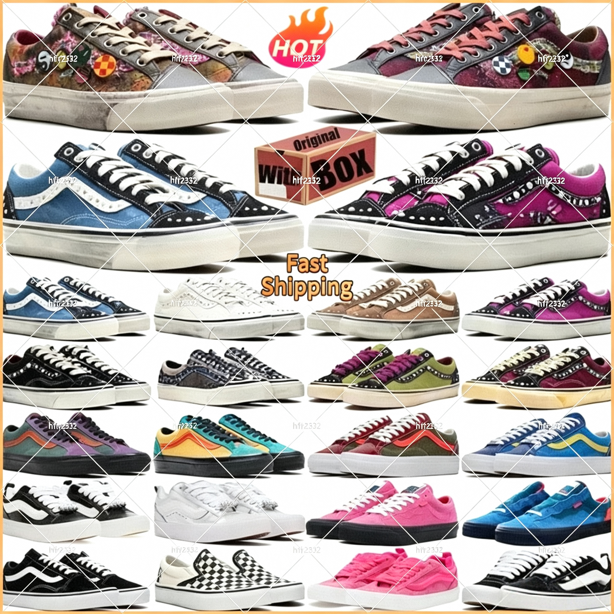 luxury new With Box Designer Pearlized Shoes Pearl Shoes Knu Old Skools Souvenir Sneakers Sport Chaussures Trainers Mens Womens Trainers Size 35-45
