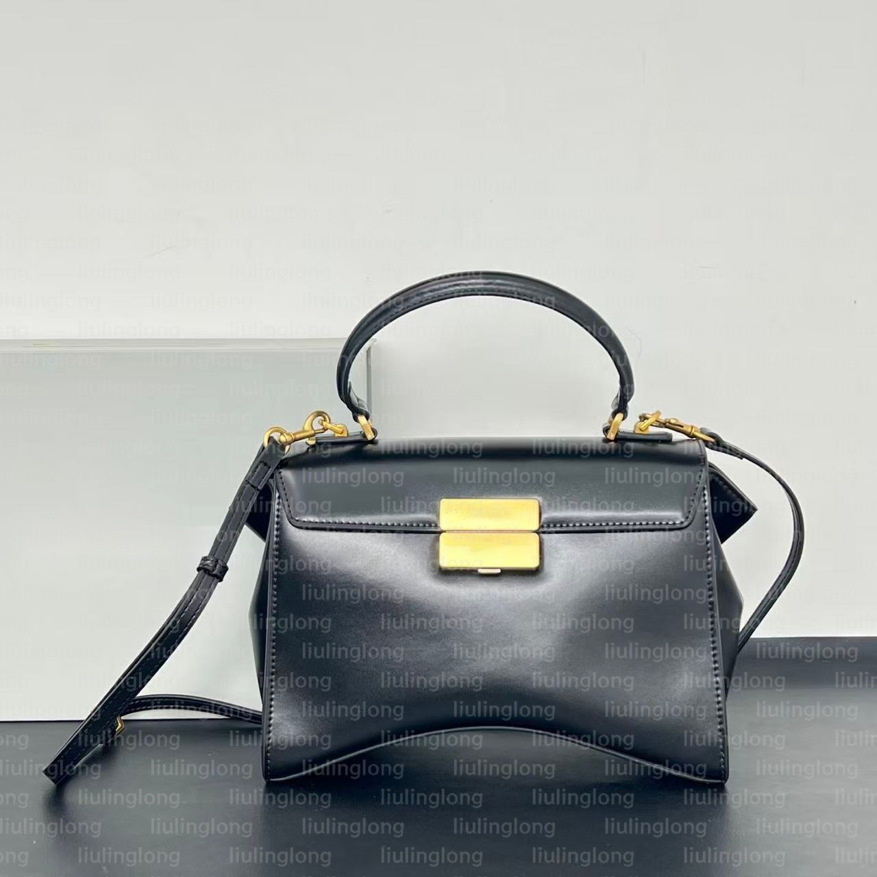 hourglass avenue top handle bag luxury women designer genuine leather top handle clutch shoulder fashion crossbody purse