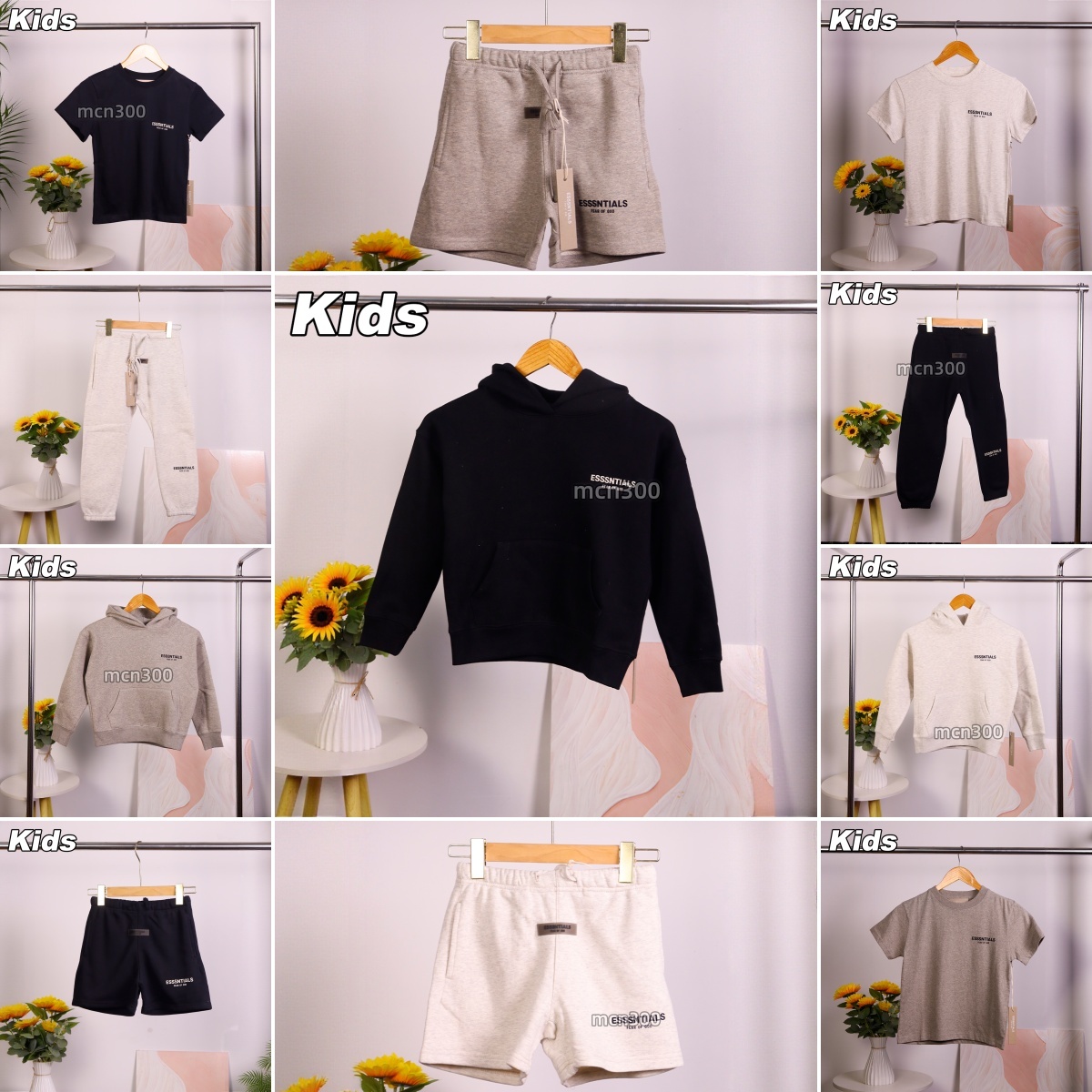 Kids Essential Hoodie Designer High Quality Essential Tracksuit Silicone Monogram Print Hoodies Shorts T Shirt Designer Sweatpant High Street Daily