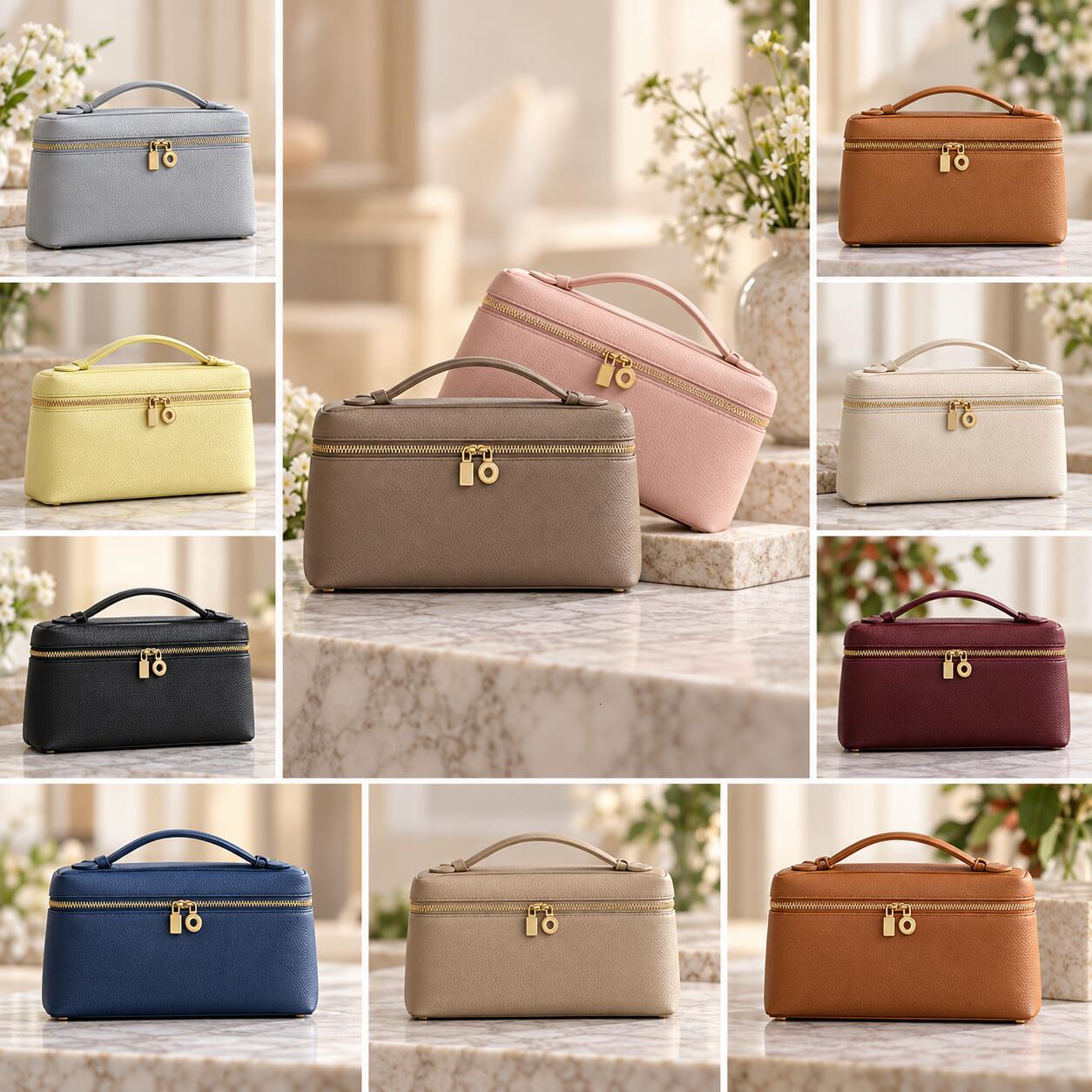 Designer Bags Women Cosmetic Bag Makeup Bag Luxury Shoulder Crossbody Handbag Lunch Box Travel Organizer High Quality Fashion Purse Large Capacity P