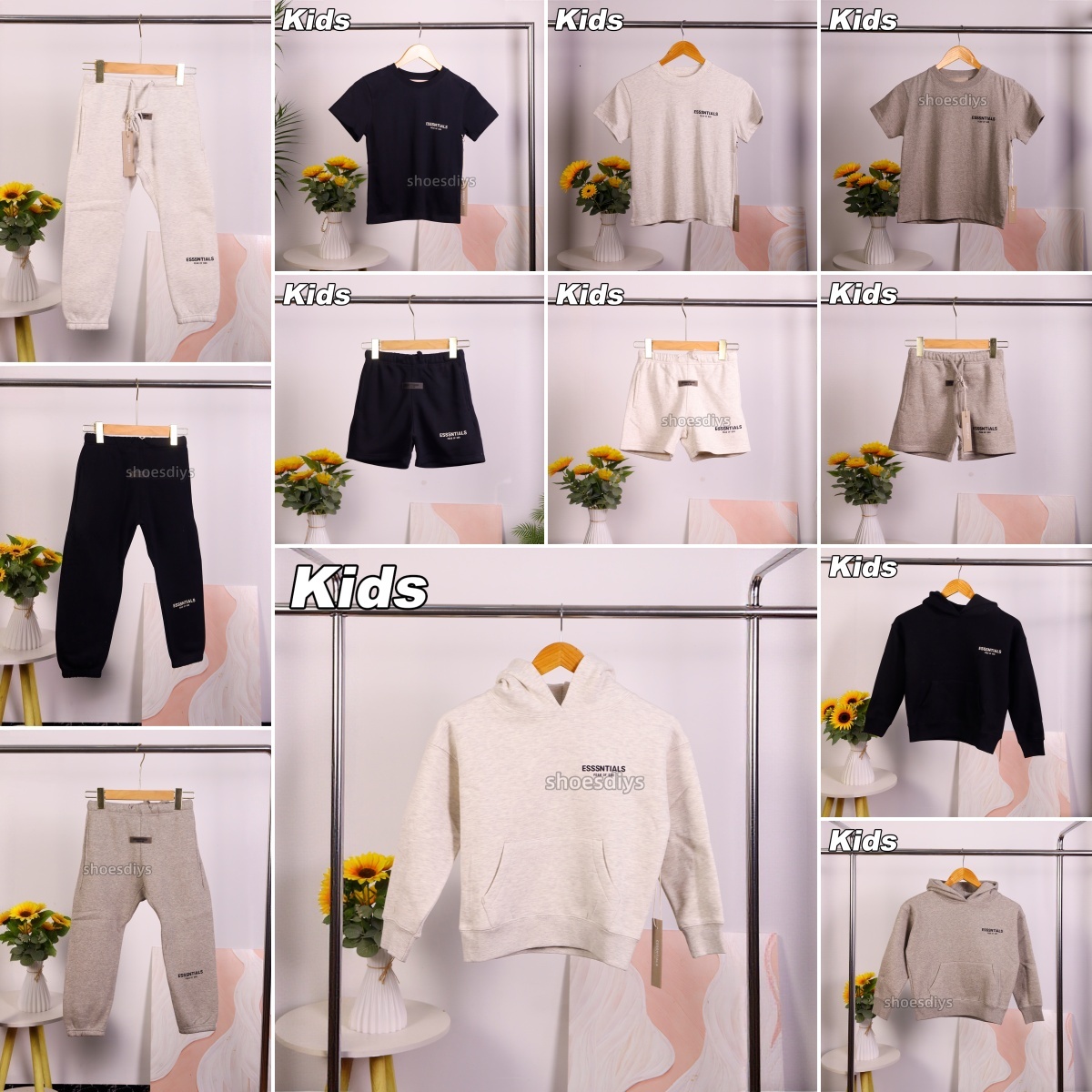 Kids clothes Designer Essential Tracksuit Shorts T Shir High Quality Kids Essential Hoodie Silicone Monogram Print Hoodies Daily Sweatshirt Designer