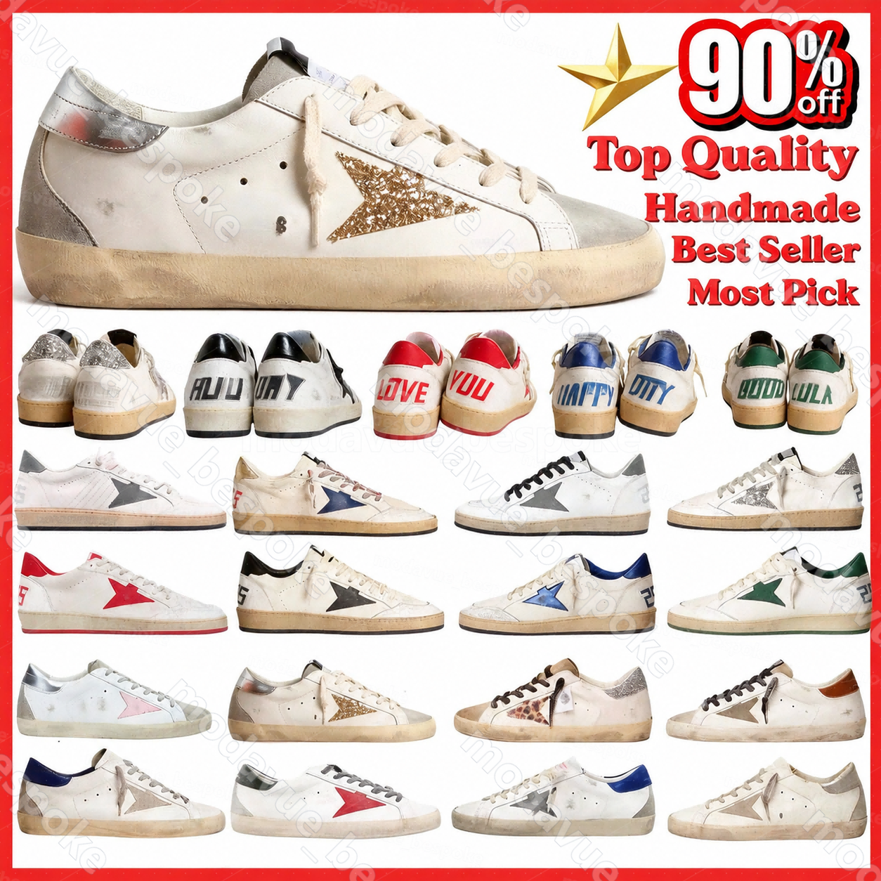 With box 2026designer brand shoes Men Women sneakers Ball star Super-star Classics dirty shoes Italy designer shoes real leather with box size 35-47