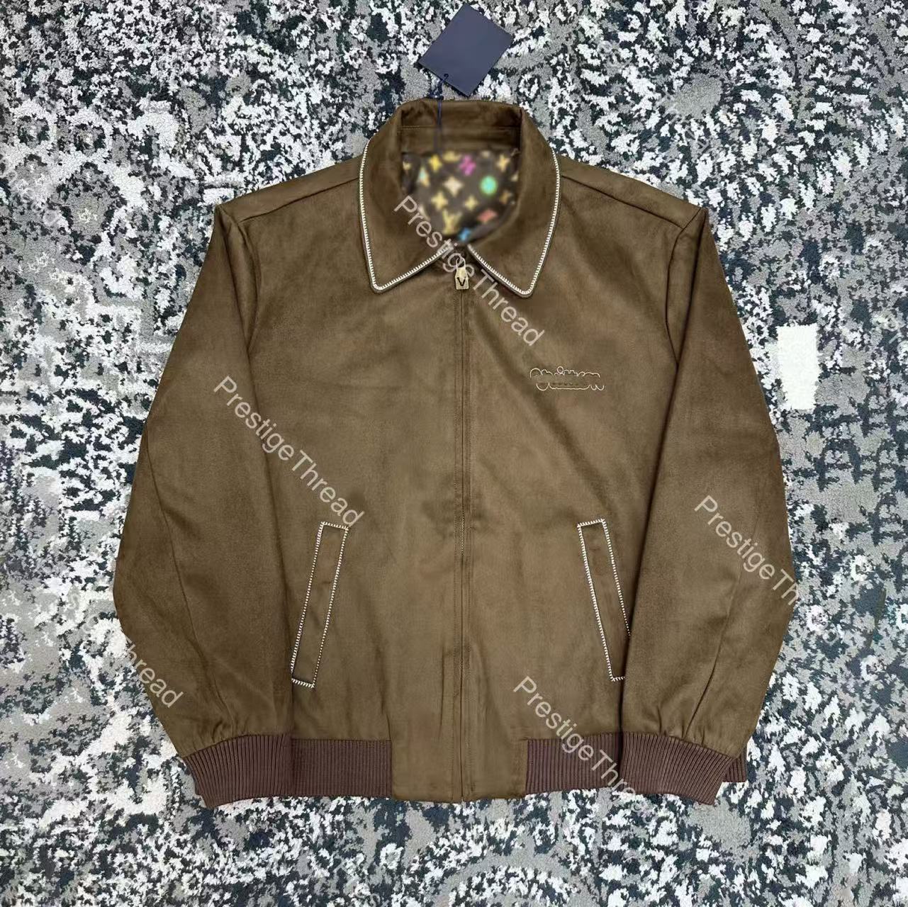 26 New Style Pilot Jacket Designer Men's Jackets Suede Letter Zipper