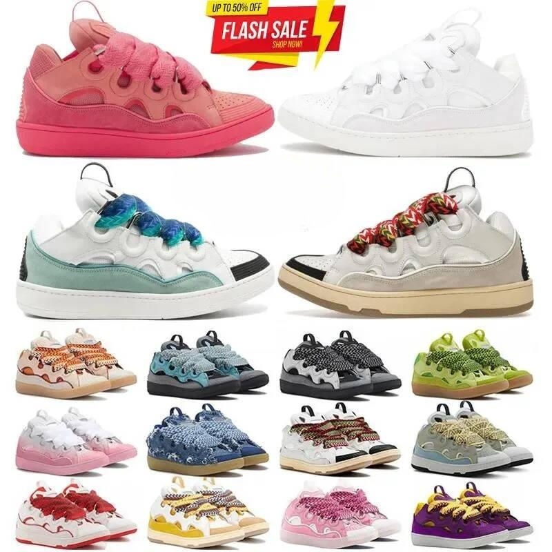 Top Quality Designer Leather Curb Sneakers Dress Shoes For Womens Extraordinary Casual Platform Sneaker Graffiti Leopard Outdoor Mens Trainers Size