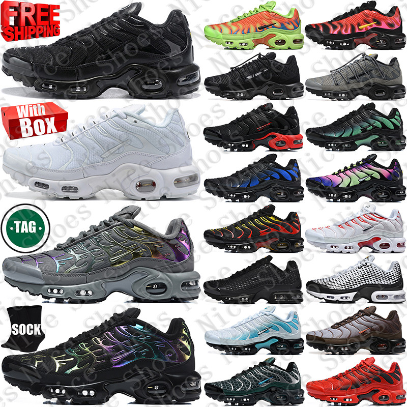 Free Shipping With Box Designer tn tns tnss plus utility sneakers Running Sport Shoes trainers for mens womens Triple Black chaussure zapatillas run