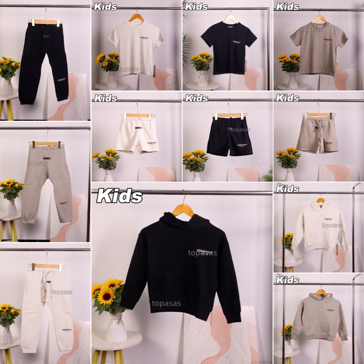 Kids Essential Hoodie Designer High Quality Essential Tracksuit Silicone Monogram Print Hoodies Shorts T Shirt Designer Sweatpant kids clothes Daily