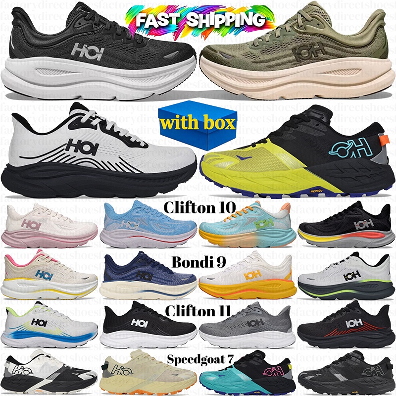 Designer Bondi 9 Chaussures de course Clifton 11 Baskets Clifton 10 Chaussures Hommes Course sur route légère Femmes Speedgoat 7 Baskets de trail