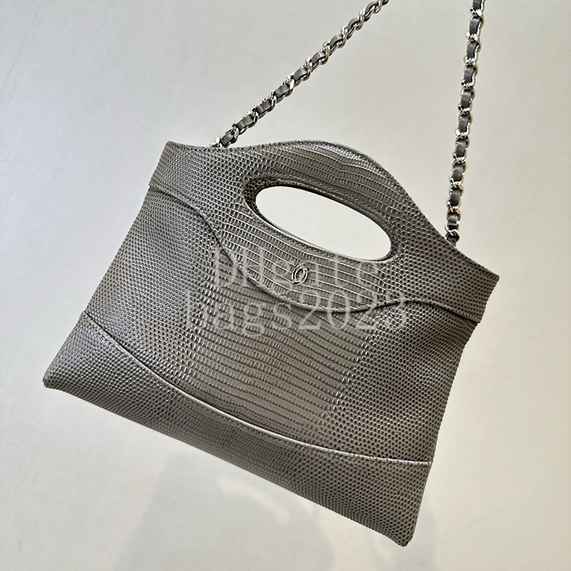 20.5CM Luxury designer Chain shoulder crossbody Handbag Master quality Lizard Embossed Calfskin Evening bag with Gift Box X003B