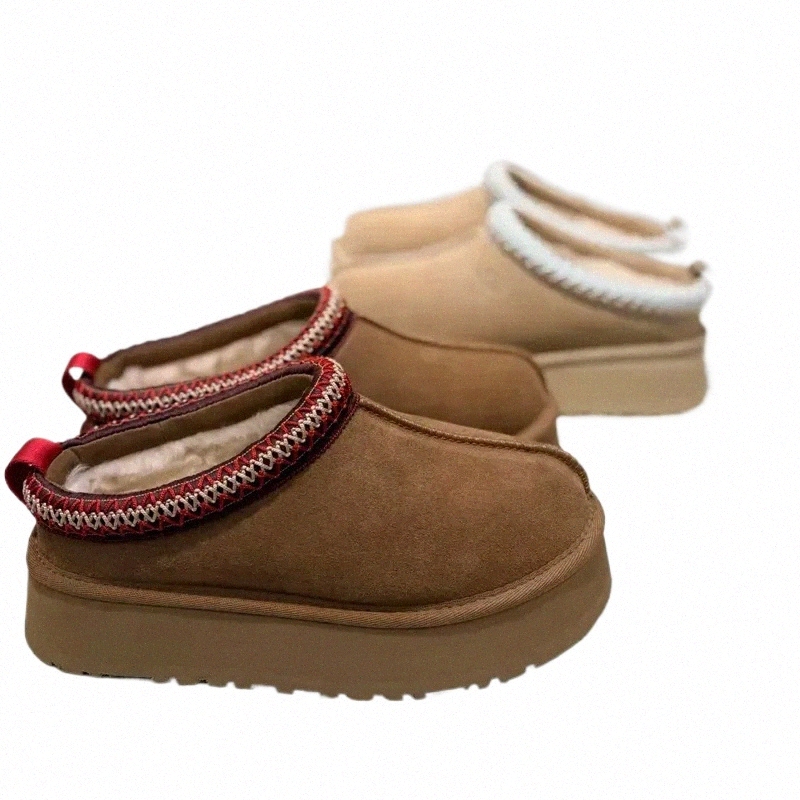 womens Tazz Slippers Tasman Fur Slides Designer Classic Ultra Mini Platform Boot Chestnut Mustard Seed Sand Winter thick soled height increasing com