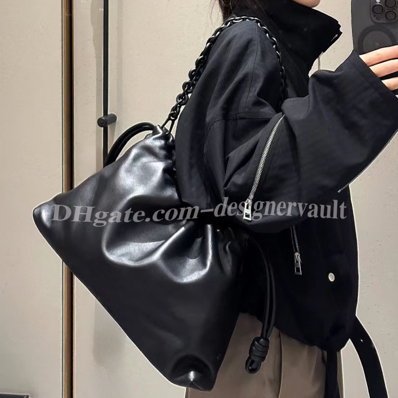 12A Designer Handbag Luxury Flamenco Crossbody Shoulder Bag Mirror Quality Soft Genuine Leather Sheepskin Purse Medium Large Black Cloud Bag Lucky B
