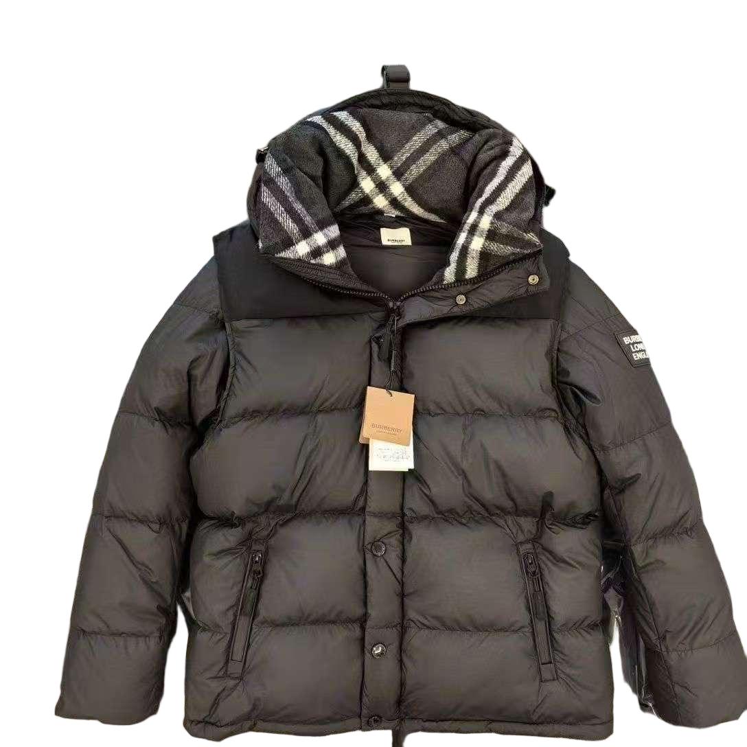 Mens Designer Black Puffer Winter Jacket Coat Doudoune Waterproof Windproof Thick Loose Detachable Sleeve Body Warmer Casual Outdoor