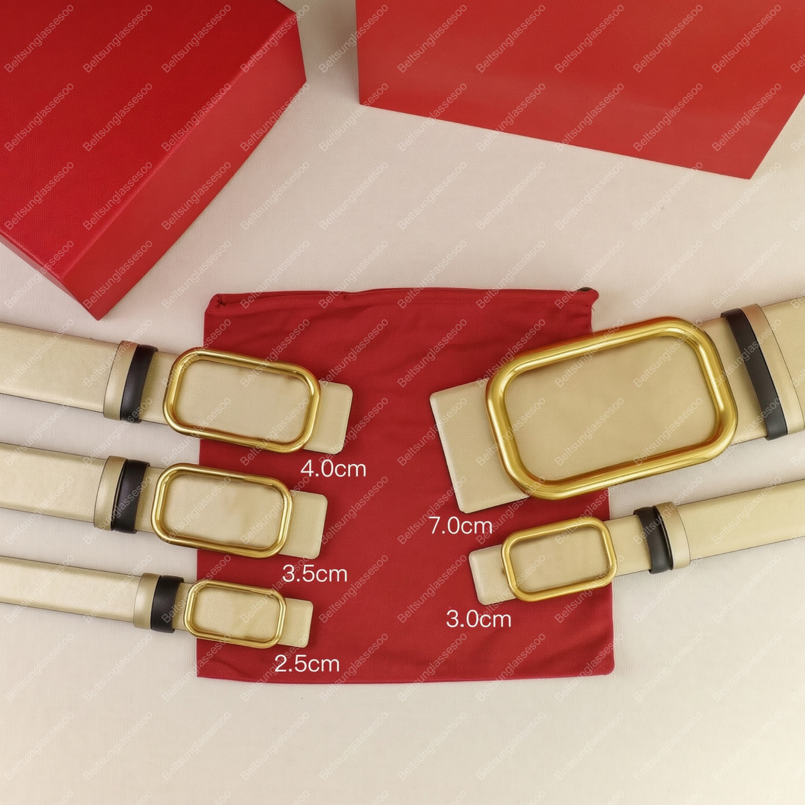 Designer Belt Luxury Letter Belt Genuine Leather High-End Cinturones Para Mujer Fashion Brzone Letter Buckle Waistband Red Gift Box Packing