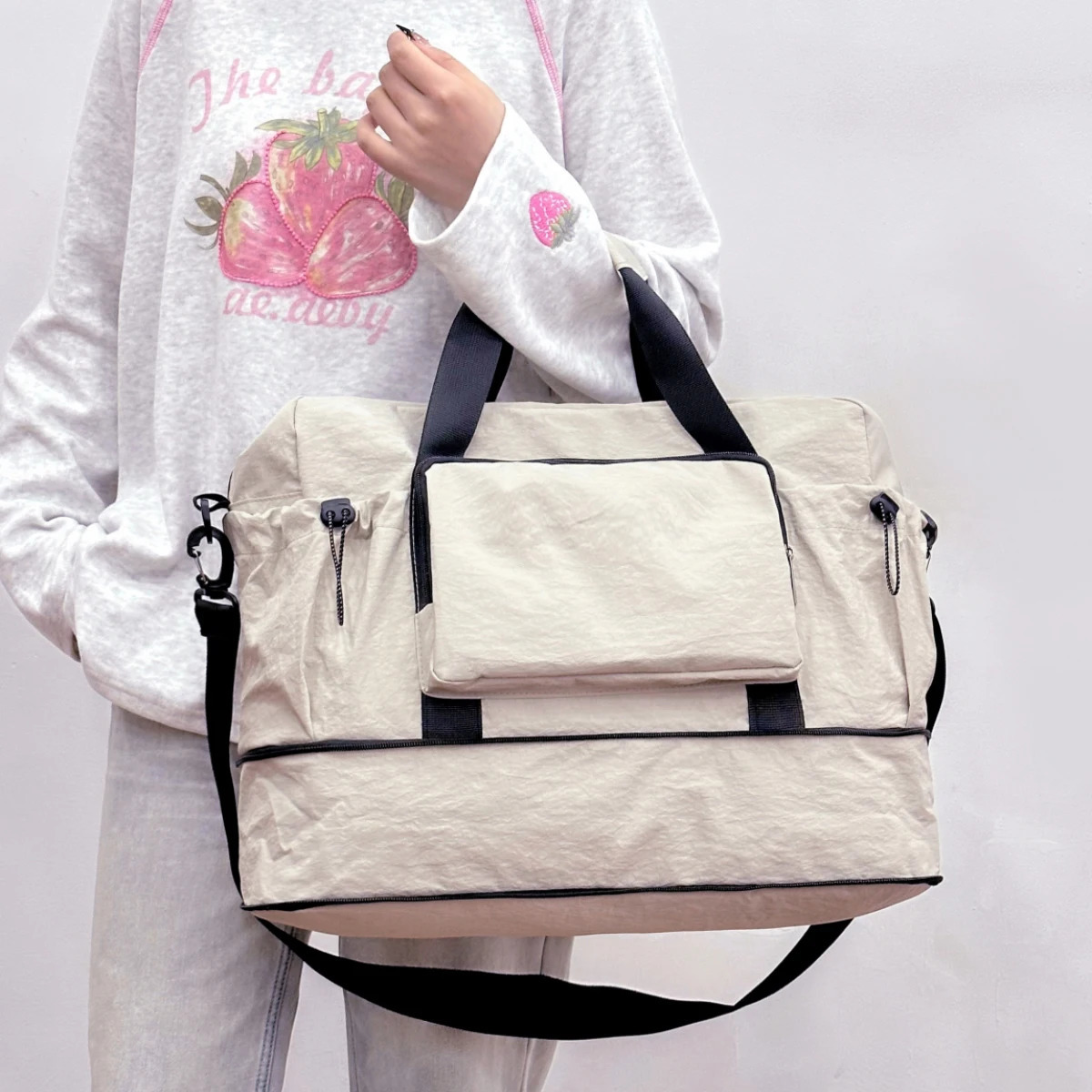 Travel Bag with Large Capacity for Short-Distance Travel Storage Luggage Bag Portable Lightweight Crossbody Sports 260929