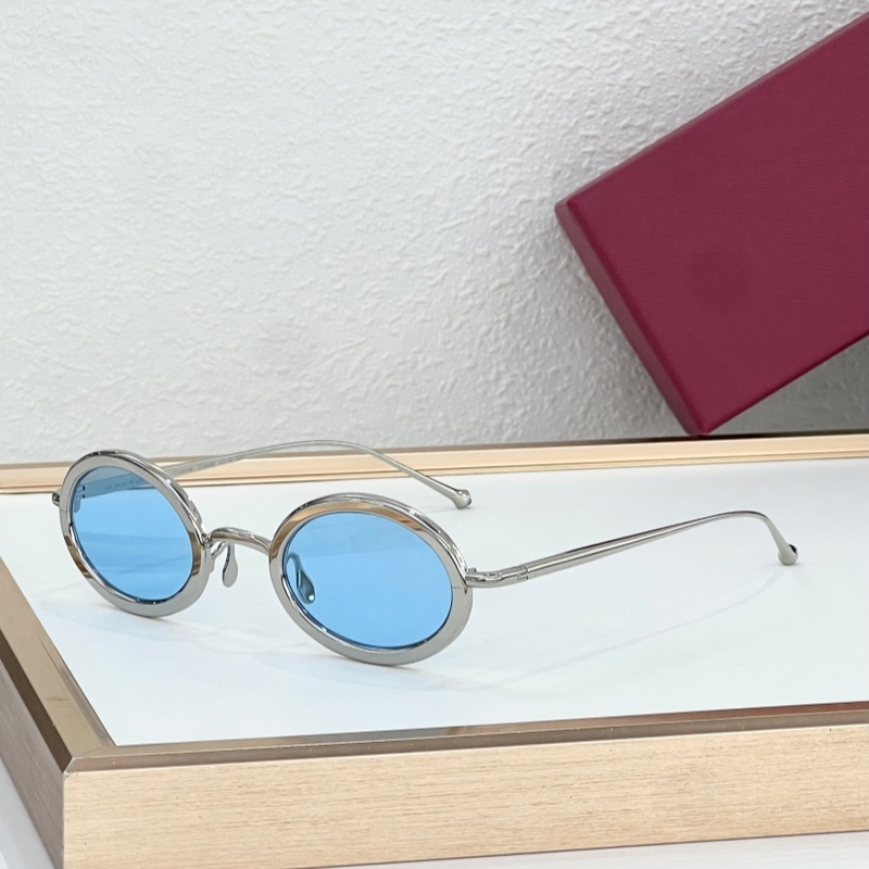 Top Quality CT0649S Titanium Oval Sunglasses Luxury Designer Metal Frame Retro Oval Sun Glasses Women Vintage Shades With Original Box Size 47-26-14