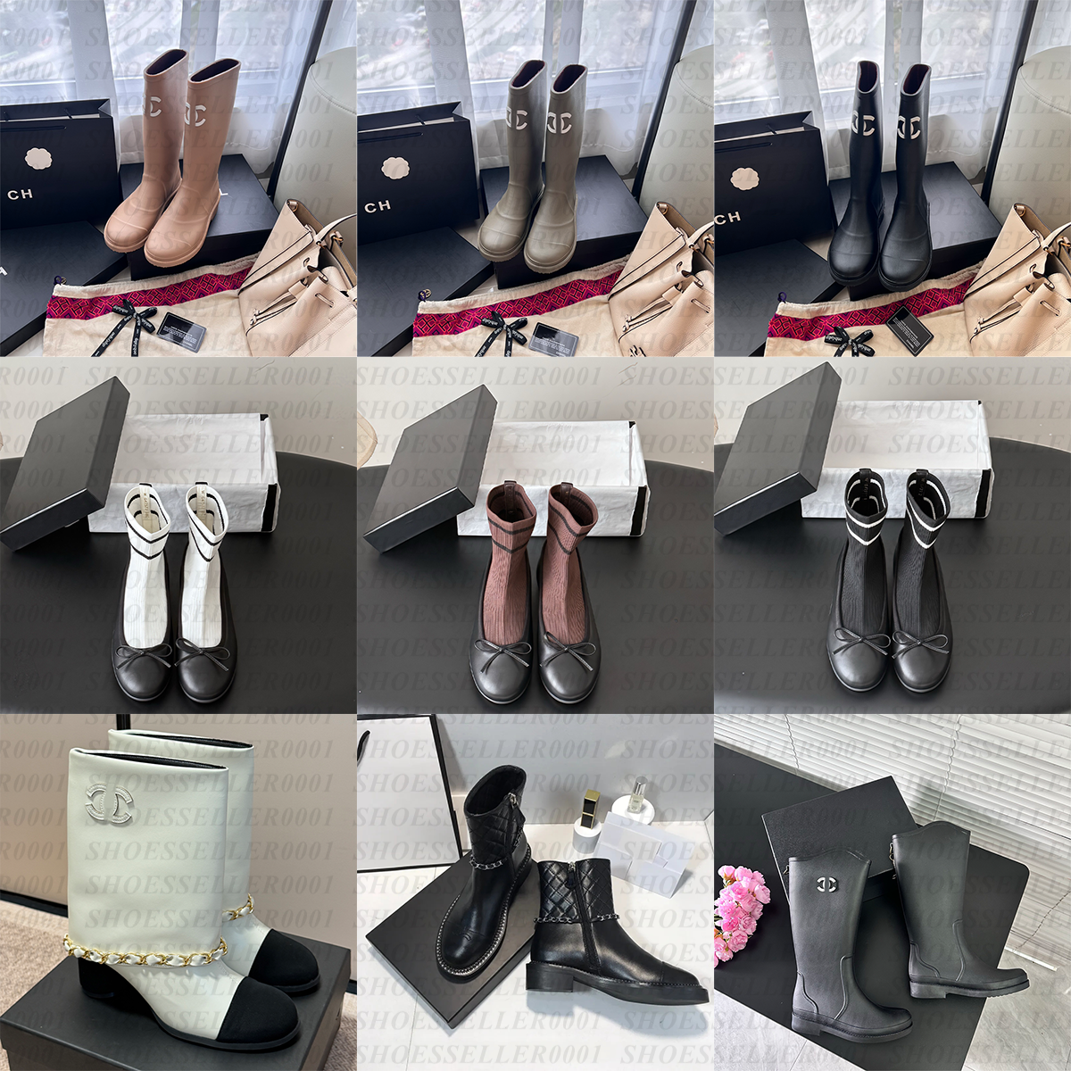 2026 Top Brand Designer Square Toe Women Rain Boots Thick Heel Thicks Sole Ankle Boot Women's Rubber Boot G220720 good are quality winter shoes