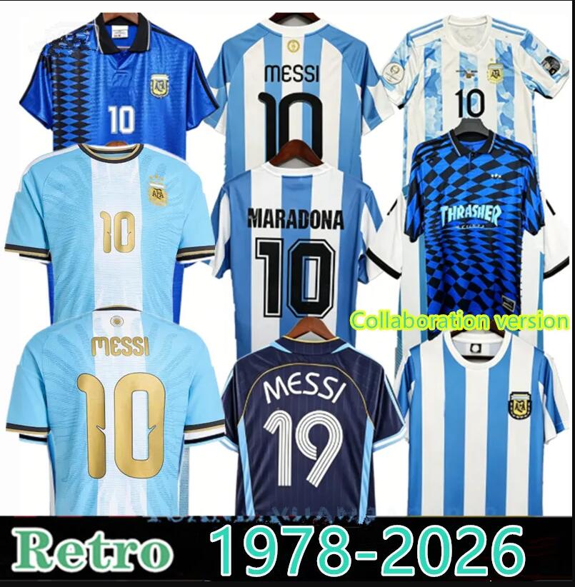 maradona soccer jersey 1986 94 ArgentinaS retro 86 Vintage Classic 78 Football Shirts Maillot Camisetas de Futbol 96 00 01 2006 2014 2025 2026 sh