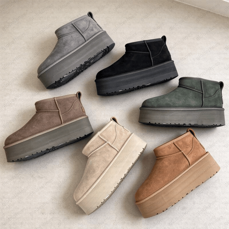 Designer Boots Ultra Mini Bow Boot Goldenstar Evelina Clogs Tasman Tazz Slippers Platform Winter High Quality Women Sneakers Fur Slides Suede
