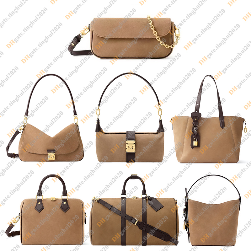 Ladies Fashion Designe Luxury Suede Bag Totes Handbag Crossbody Shoulder Bag Luggage Bumbag Backpack TOP Mirror Quality M2A016 M29834 M2A252 M2A383