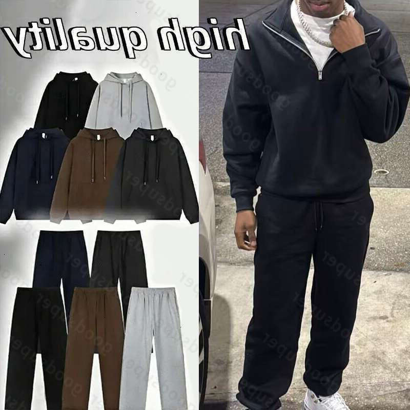 Tracksuits Designer Men Sets Designer Quarter Zip Sweatshirt Sweatpants Pullover Hoodie Jacket Pullover Yoga Crew jacket Pants Clothes alolynessitie
