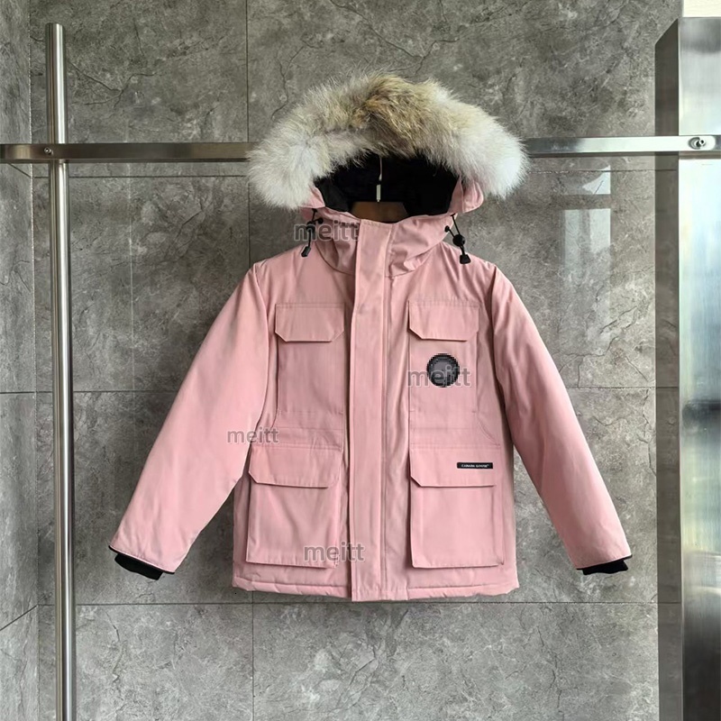 kids clothes Kids Winter Parka Boys Girls High Quality Faux Fur Hood Thick Warm Windproof Snow Jacket Multi Pockets Casual Daily Outdoor Children Ou