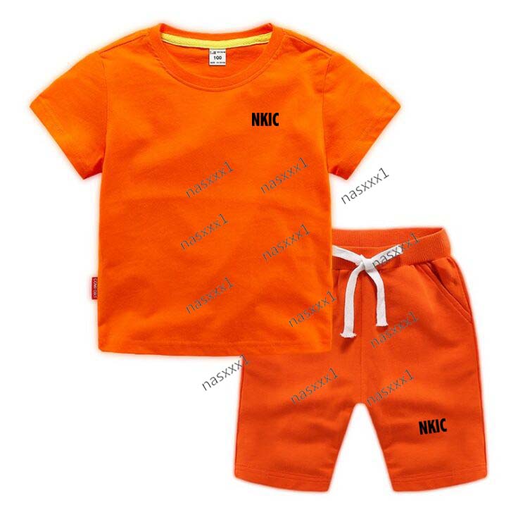 Costume d'été pour bébés filles et garçons, ensemble T-Shirt et short à la mode, Costume de sport décontracté, survêtement de marque pour enfants