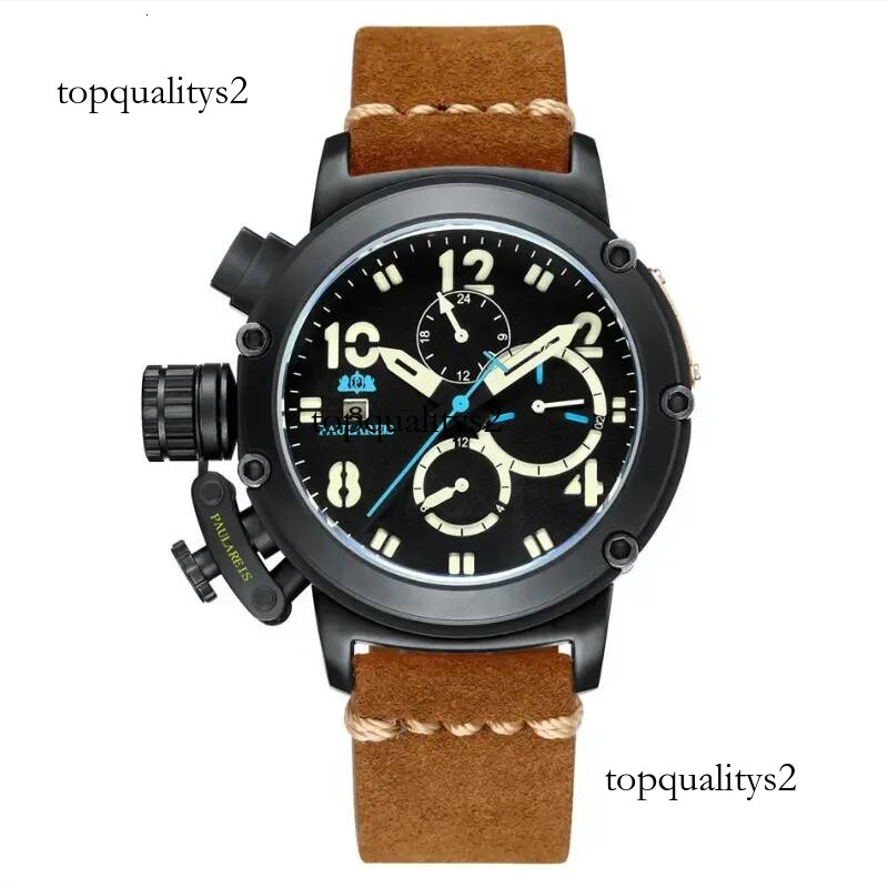 UBOAT Watches Designer Brand Luxury U Boats Wristwatch Man Automatic Mechanical Self Wind Genuine Leather Multifunction High Quality BOAT Wristwatch