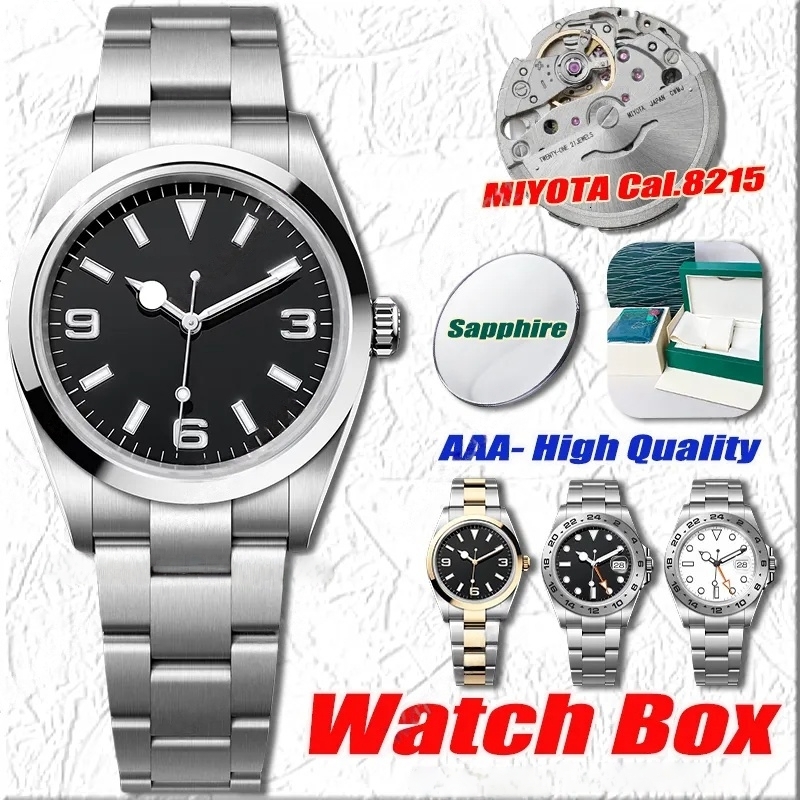 Luxury Mens Designer Watches Men High Quality AAA 2813 MIYOTA 8215 Mechanical Automatic Movement Stainless Steel Sapphire Luminous Simple Sport Watc