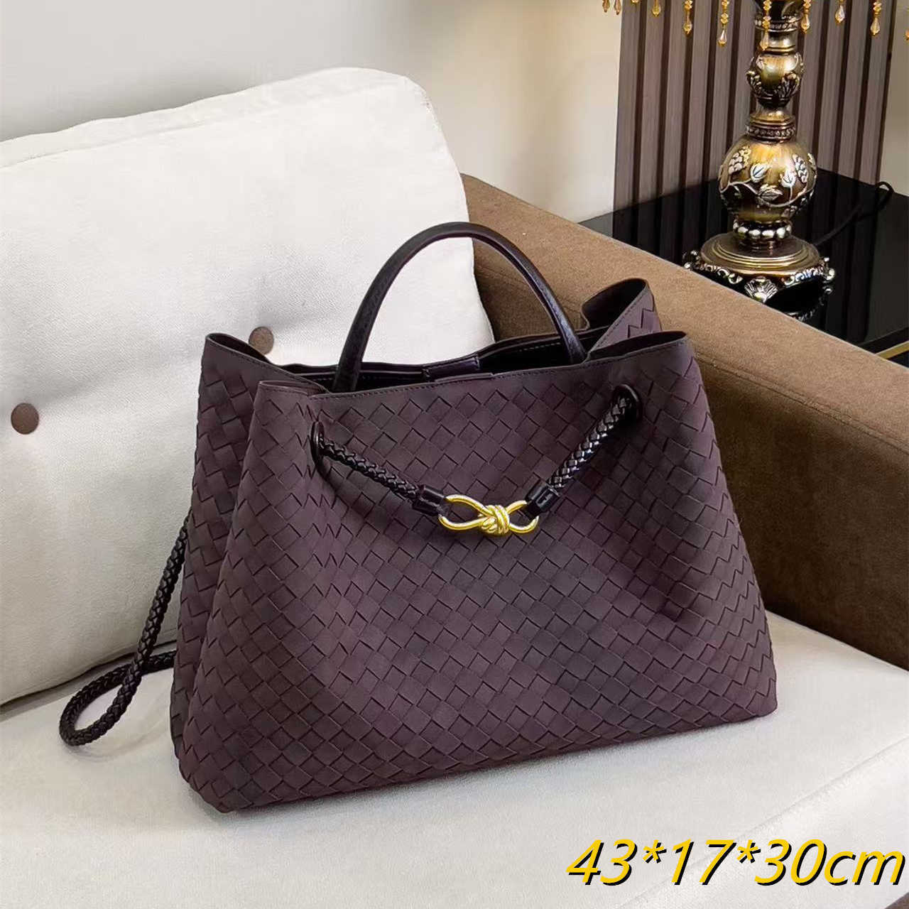 2026 10A TOP Quality Large Size Andiamo Handbag Designer Tote Lambskin Shoulder Bag Lady Shopping fashionable PS genuine leather luxury bv tote bag