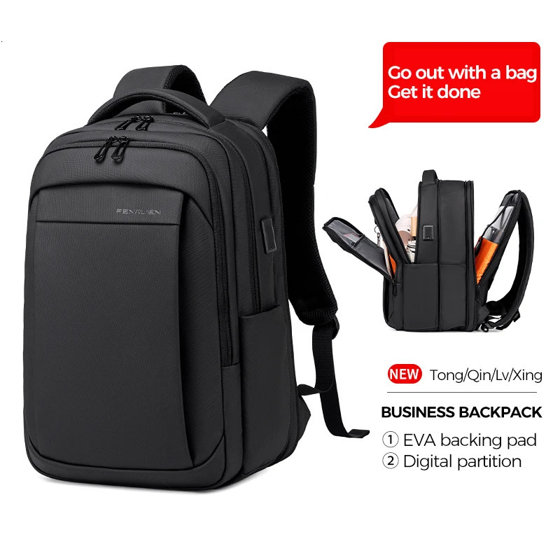 Fenruien Multifunction Waterproof Backpack USB Charge School Backpack Men Travel Business Backpacks Fit for 15.6 Inch Laptop260929