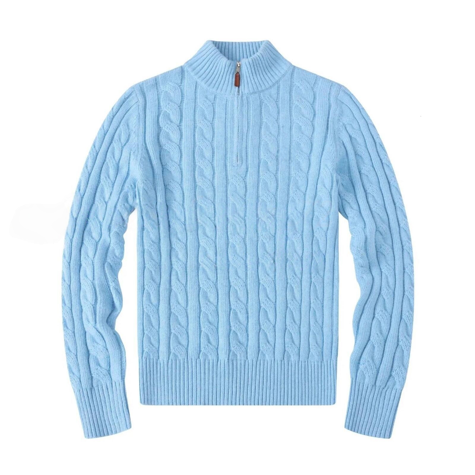 Sweaters Sweatshirt Business Work Clothes Luxury Horser Jumper Designer Mens Polo Quarter Zip Mens Top Quallty Zip Pullover Mens Sweater Outfit Knit