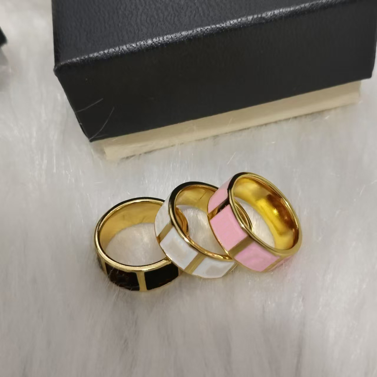 designer Ring Letter F 18K Titanium Steel Rings for women Stainless Band rings Love Ring Female gift Wedding Valentine Elegant rings A8aQ#