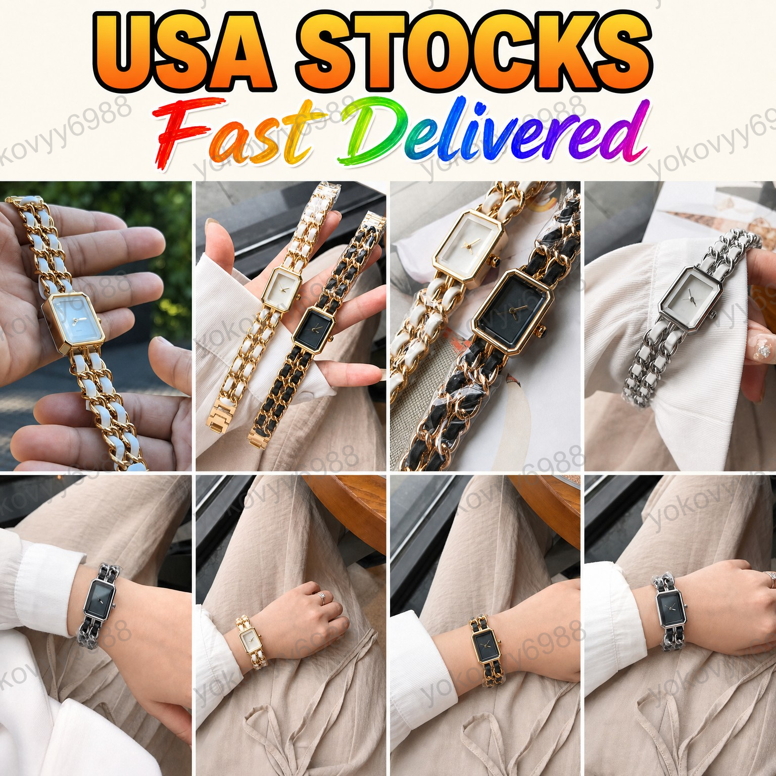 Womens Square Quartz Watch 30mm Stainless Steel Wristwatch Classic Elegant Gold Silver Fashion Ladies Watch