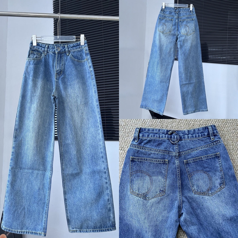 Jean à jambes droites pour femmes, pantalon en Denim de luxe délavé, taille haute, de styliste, tendance, de rue, printemps