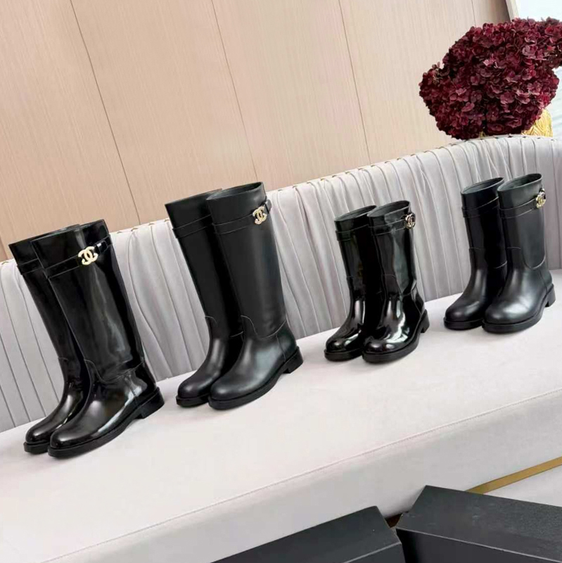 designer feature a unique chain design These womens long boots are of high quality both short long styles Surrounding leather with adjustable elasti