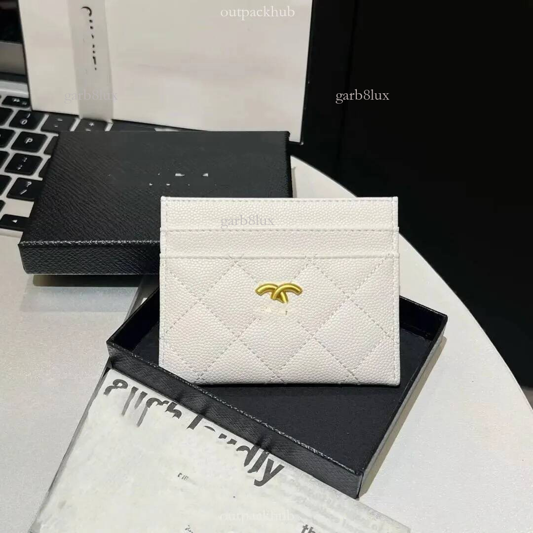 Designer chan Bag CC Designer Credit ID Card Holder Purse Luxury Sheepskin Leather Wallet Money Bags Plaid Cardholder Case for Men Women Ladies'